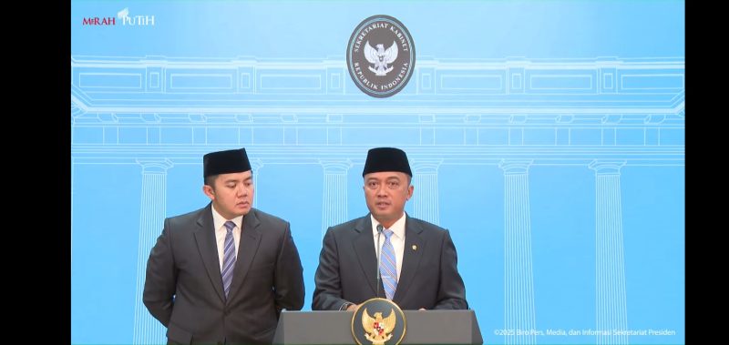 Menteri Sekretaris Negara Prasetyo Hadi. Tangkapan layar YouTube/@Seketariat Presiden 