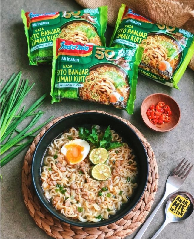 Produk Indomie rasa soto Banjar yang ditarik dari pasaran Taiwan (sumber foto : instagram @anakmieinstan)