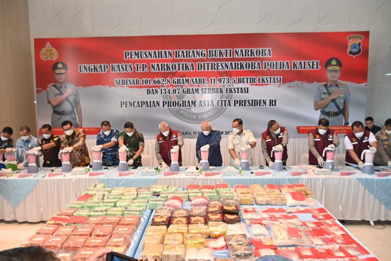 Pemusnahan Narkoba. Foto/Tribratanews.polri.go.id