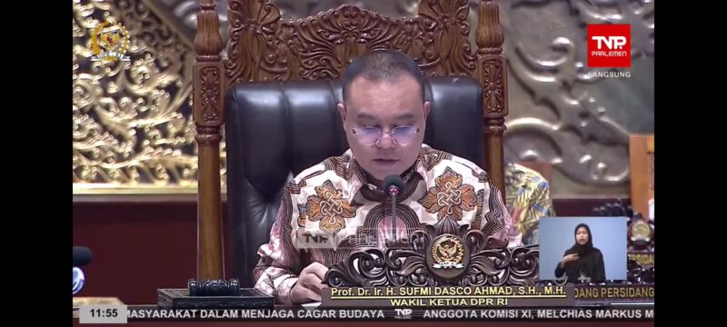 Sumber Foto: Tangkapan Layar TV Parlemen