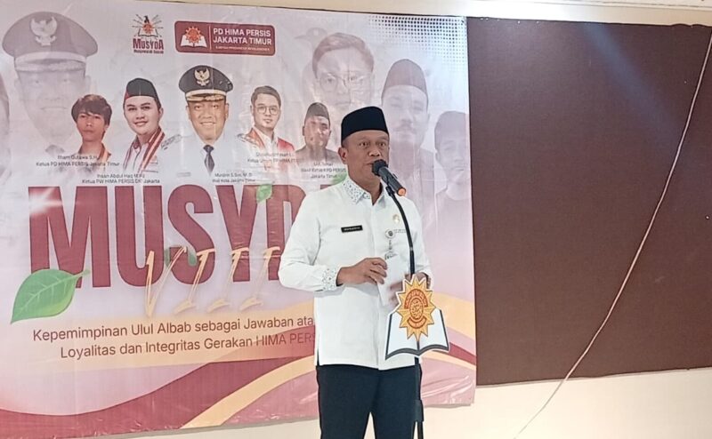 Foto: Wali Kota Administrasi Jakarta Timur Munjirin, S.Sos., M.Si. secara resmi membuka Musyawarah Daerah (Musda) VIII Hima Persis Jakarta Timur